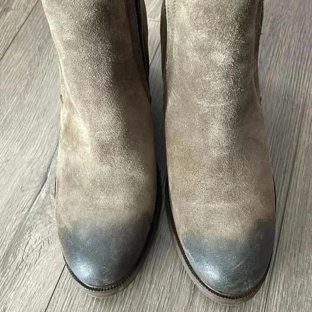 ❤️Host Pick❤️NWOT [8] BOS&CO  Belfield Distressed Suede Heeled Boots - Picture 4 of 9